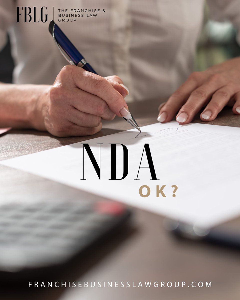 Franchisors often require an NDA to protect confidential details not covered in the FDD. While the FDD provides a broad overview, it doesn’t include every aspect of the franchisor’s proprietary operations. 
Contact us if you have questions about NDAs.

#NDA #FDD #nondisclosure
