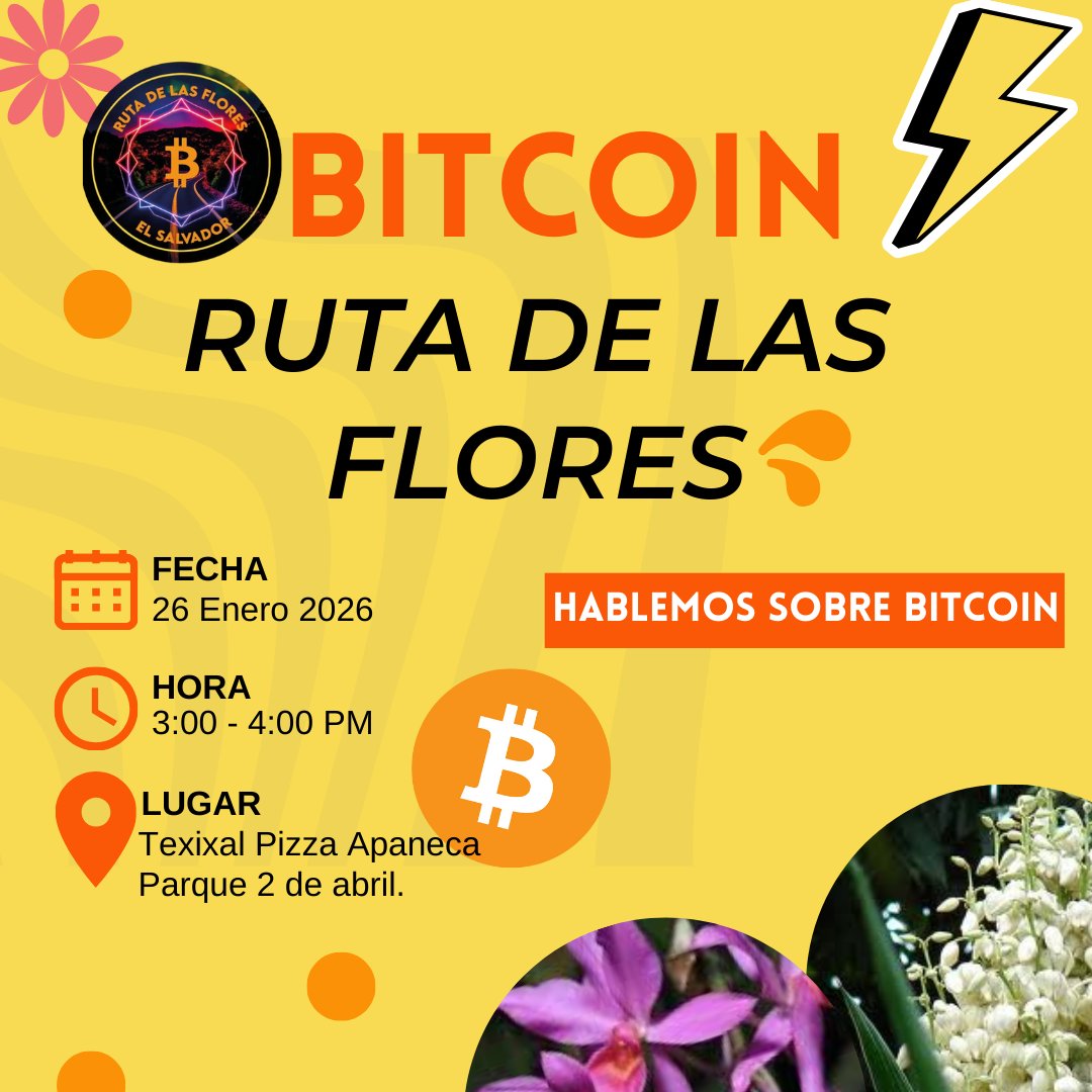 Bitcoin Ruta de las Flores El Salvador (@rutadlasflores) on Twitter photo 