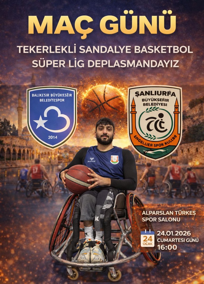 MAÇ GÜNÜ | Süper Lig

Şanlıurfa Büyükşehir Belediyesi Engelliler Spor Kulübümüz, deplasmanda Balıkesir Büyükşehir Belediyesi ile karşı karşıya geliyor.
📍 Alparslan Türkeş Spor Salonu
🗓 24 Ocak Cumartesi | ⏰ 16.00
Takımımız zorlu mücadeleye galibiyet hedefiyle çıkacak.
