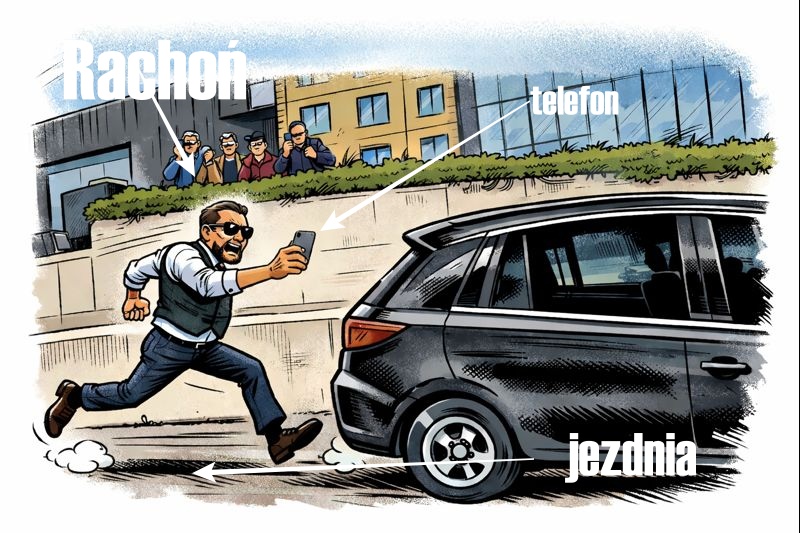 Policja #pogłos Kierwińskiego wytoczyła działa przeciwko największemu zagrożeniu bezpieczeństwa narodowego ➡️ <a href="/michalrachon/">michal.rachon</a>, który… biegł za 🚗i używał telefonu 🫣

Za chodzenie po jezdni - nawet 3 tys. zł grzywny💵

Złodzieje mogą spać spokojnie!

#PolskaWOpałach
<a href="/WolniPolacy24/">Wolni Polacy 24 #MuremZaBorowskim</a>