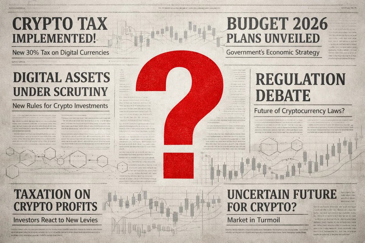 The Big Question : 📊 Budget 2026 & Crypto: What Needs Fixing ? India has  millions of crypto users, but the tax & policy structure still feels stuck  in “experiment mode.” This