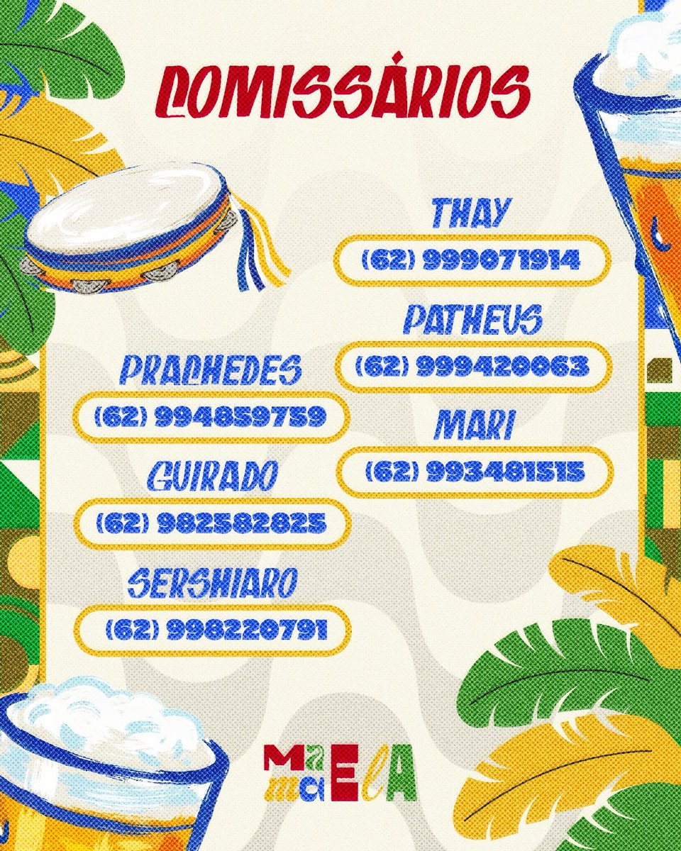 No pré-carnaval da MAMAELA, a trilha sonora já tá pronta e a parceria também: COROTE confirmado. 🍼🎉

Se toca, você canta.
Se canta, você dança.
Se dança, já era, tem que beber!🎭🔥

🎟️ Ingressos via Cheers 
MAMAELA 
cheers.com.br/evento/mama-el…