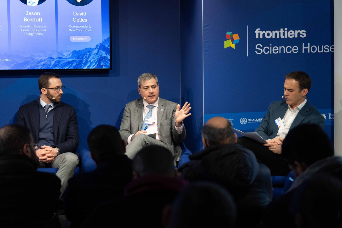 FrontiersIn's tweet photo. Powering the AI era sustainably needs more than tech - it needs global coordination. Leaders at Frontiers Science House explored how energy, policy & industry can scale data centers without worsening the climate crisis.
#FrontiersScienceHouse #WEFDavos https://t.co/q350K1fOct
