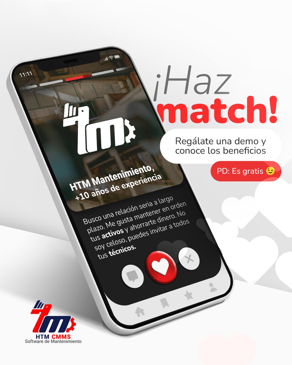 hitechmicro's tweet photo. 🚩 Red Flag: Que te prometa el cielo pero no tenga reportes claros. 
✅ Green Flag: Que le guste el orden y te ahorre dinero.
Tu área de mantenimiento y HTM Mantenimiento es el CMMS que tu empresa necesita para crecer😍
💘 https://t.co/QnD8Tfpbm9
#SanValentin #CMMS https://t.co/09DZsS6nyf