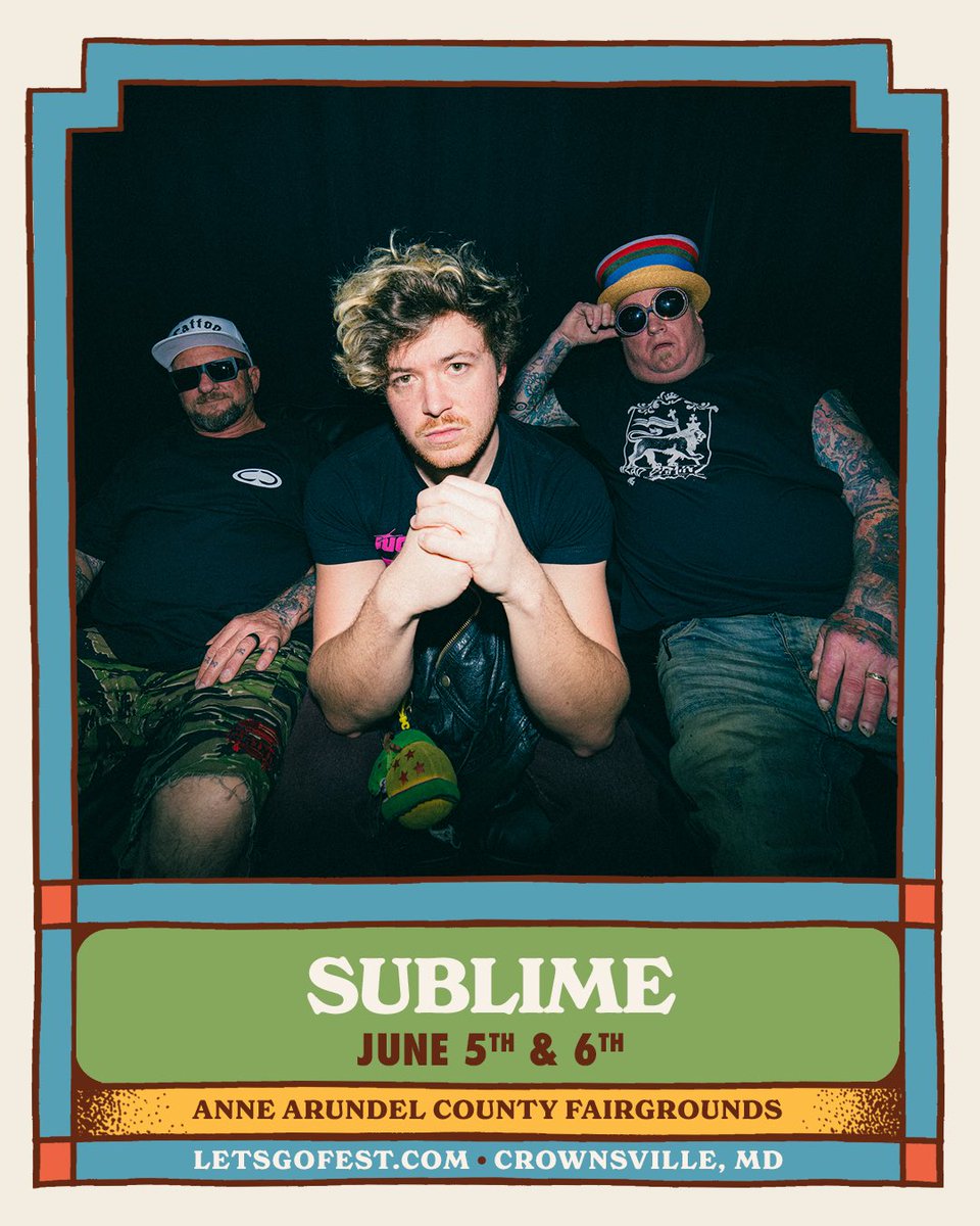 sublime's tweet image. Stoked to be headlining Let’s Go Fest on Friday June 5th! 🌞 Tickets are on sale now at sublimelbc.com/tour