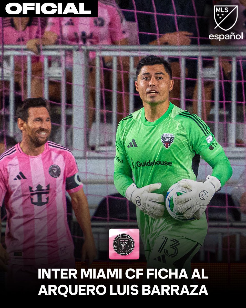 Luis Barraza 🇺🇸🇲🇽 llega a <a href="/InterMiamiCF/">Inter Miami CF</a> para aportar su experiencia al grupo de guardametas del club.

Detalles del anuncio 👉 bit.ly/4rfK10V