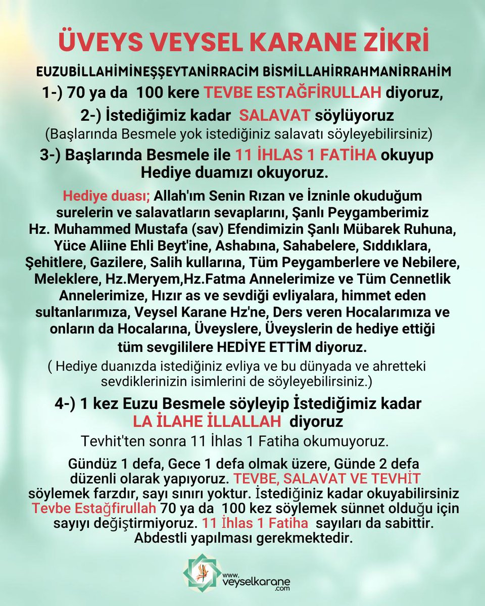 <a href="/bosunatiklama/">Boşuna Tıklama</a> Üveys veyselkarane zikriyle hayatınıza kolaylıklar gelir 
Allah'ın yardımını sevgisini merhametini hep Yaşar görürsün.
<a href="/veyselkarane/">veyselkarane</a>
veyselkarane.com