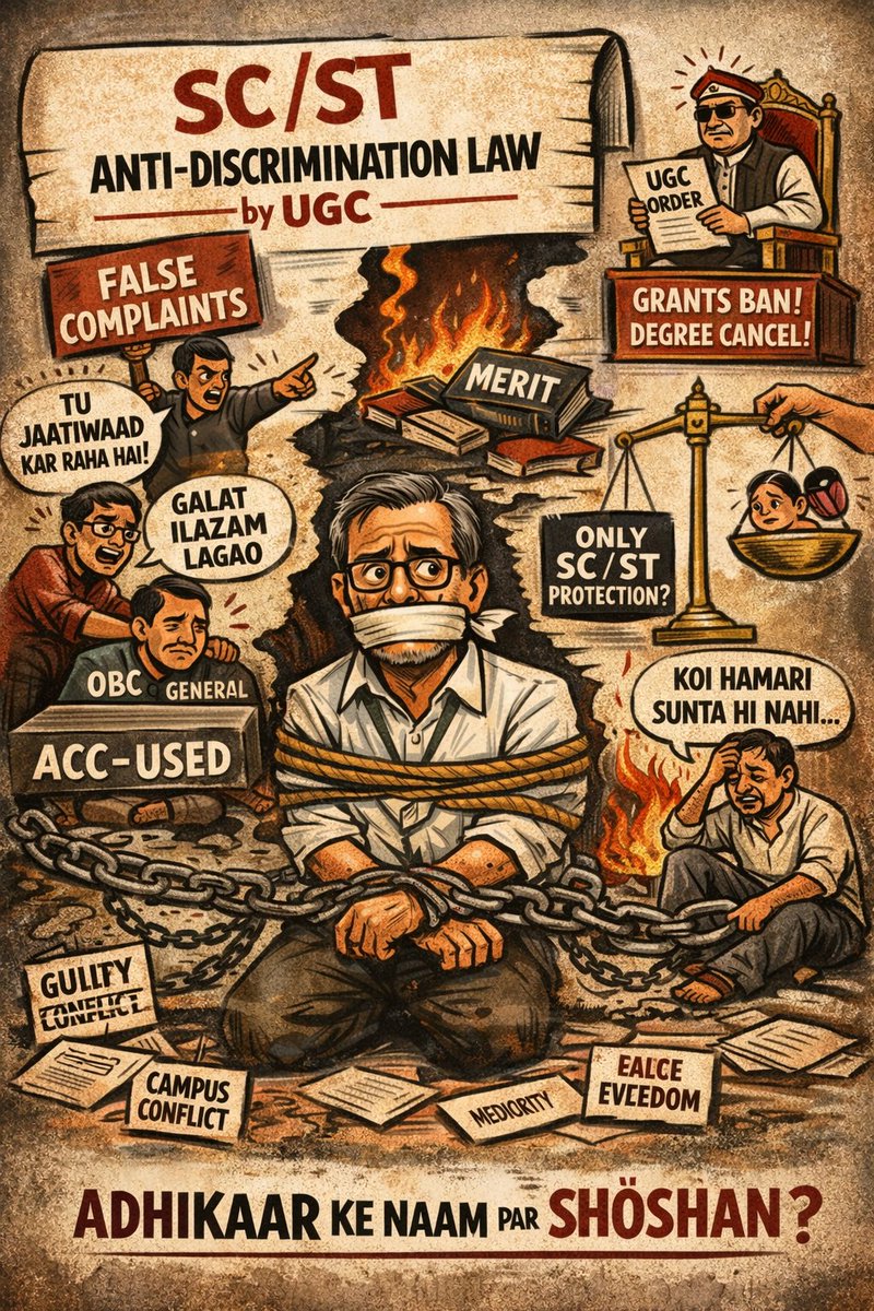 anantpandeybhu's tweet image. #UGCBlackLaw
#StopUGCFearLaw
#EducationUnderThreat
#AcademicFreedomKilled
#JusticeNotIntimidation
#UGCExcesses
#FearBasedEducation