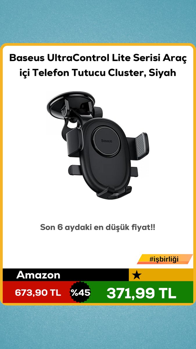 devindirim's tweet image. Baseus UltraControl Lite Serisi Araç içi Telefon Tutucu Cluster, Siyah

❌673,90 TL
✅371,99 TL

💲 % 45 indirim!
Son 6 aydaki en düşük fiyat!!
🛍 amazon
↪ evekonomisi.net/git/18664?utm_…

 isbirligi