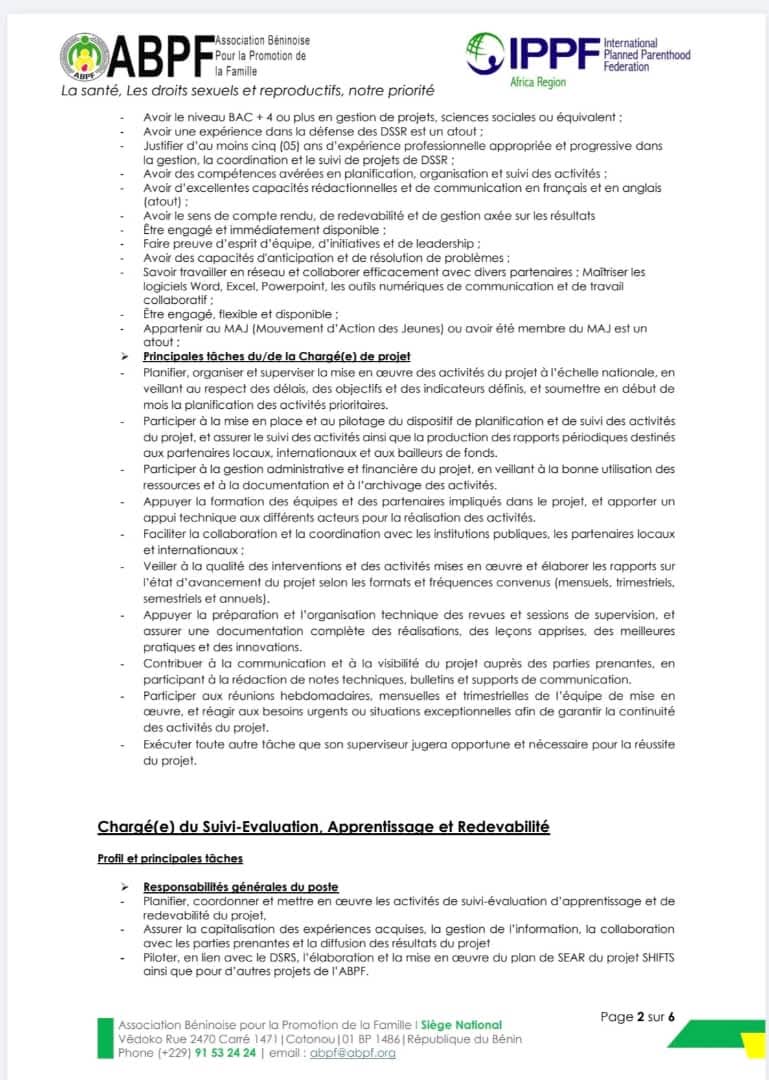 actualites229's tweet photo. 🇧🇯 #AlerteJob || L'#ABPF lance un avis de recrutement multi-postes. ✨ N'hésitez pas à tenter votre chance !
Cliquez sur ce lien pour prendre connaissance de l'avis: https://t.co/sBy5BKNstx https://t.co/3W9Dc5DvHo