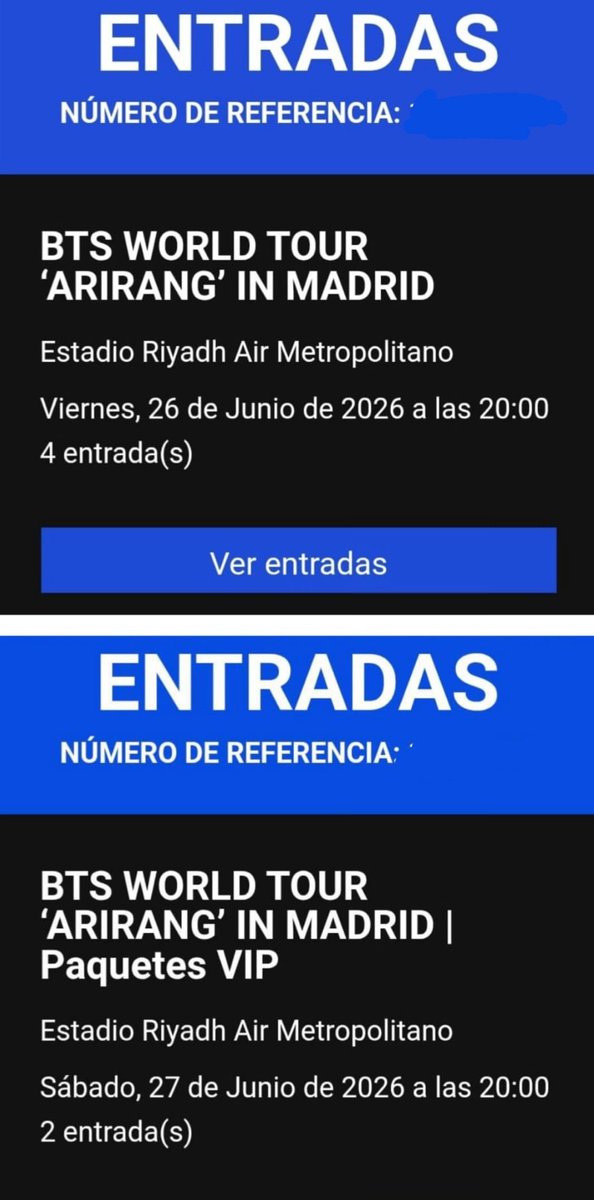 innerchildjm's tweet image. Puta madre hermanas, sigo sin creerme que estas entradas son mías y que voy a conocer por primera vez a Bangtan en unos meses, la Luci del 2018 está llorando ahora mismo por la del 2026 que consiguió su sueño, suerte a todas las que estén intentando ahora, se puede! 😭💜✨️