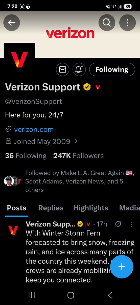 Feith2Feith2's tweet photo. @VerizonSupport Well, I am following so... the envelope icon to DM doesn't work. https://t.co/2Fy11536oN