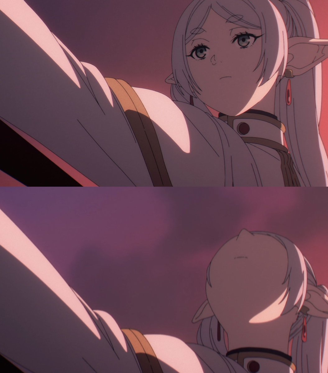 keiuzuki's tweet image. Madhouse doing the viral Frieren looking up meme in the episode 😭

#Frieren