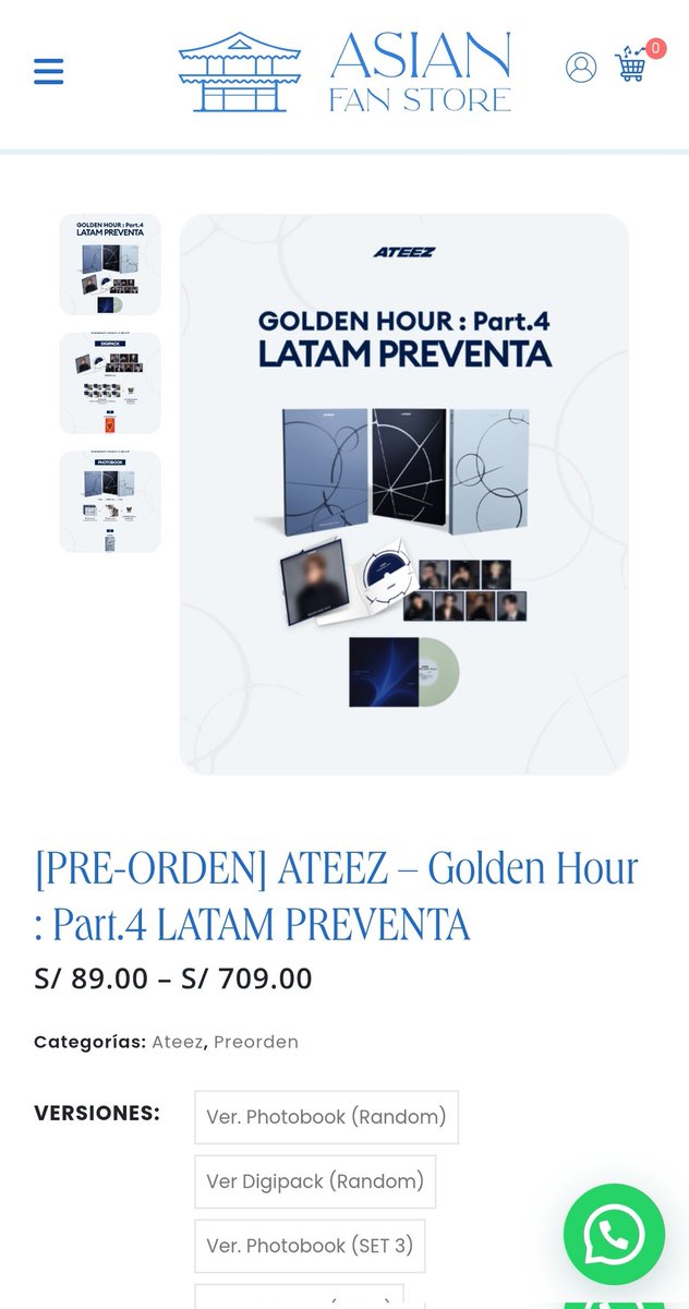 AtinyLatam's tweet photo. ATINY PERÚ 🇵🇪 @ateezperu 

Adquiere tus versiones con ASIAN FAN STORE 

🔗https://t.co/phFbpfsplI

#ATINYLATAM #GOLDENHOUR_Part4 https://t.co/NtUcS8fd7O