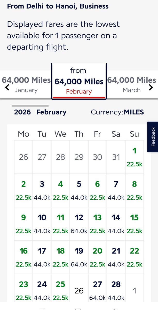 akshat_money's tweet image. Delhi to Vietnam (Hanoi) business class is still available on many dates for 22.5K Points + INR 11K !!

Process : HDFC ➡️ Air France KLM Flying Blue ➡️ Business Class (Vietnamese Airlines)

HDFC to Air France is 1:1

Bookmark for Future 🔖 

#ccgeeks #ccgeek