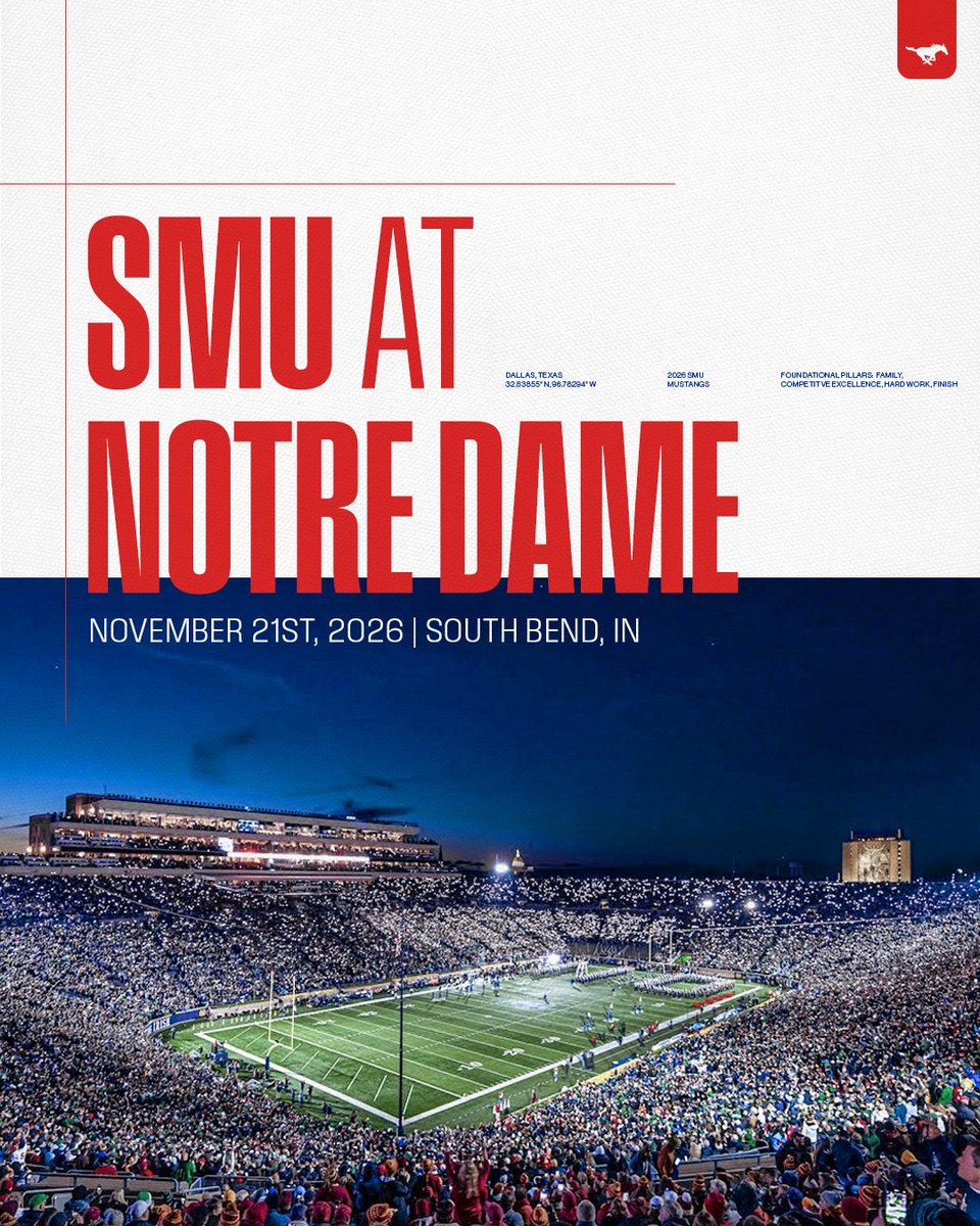 Heading to South Bend on November 21.