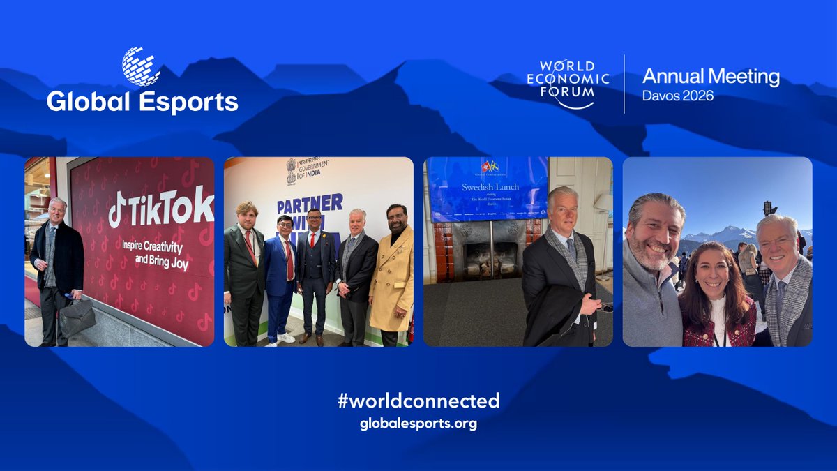 GE_Federation's tweet photo. 🇨🇭 From Davos 2026, a clear message: leadership means responsibility.

Global Esports Games in Mumbai 🇮🇳 this February. Los Angeles 🇺🇸 in December. The next chapter is already moving. 🌐

#worldconnected #wef26 #Davos #limitless https://t.co/sI15qaHYiP