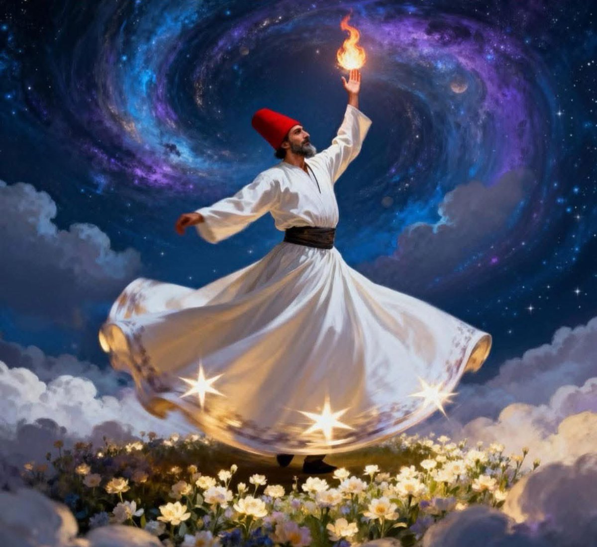 حين يُحبّك الله، لا يمنحك الراحة،
بل يمنحك نورًا يوقظك من الغفلة،
ويضرم في قلبك نارَ الشوق إليه،
حتى لا تهدأ إلا في حضرته.

— جلال الدين الرومي
