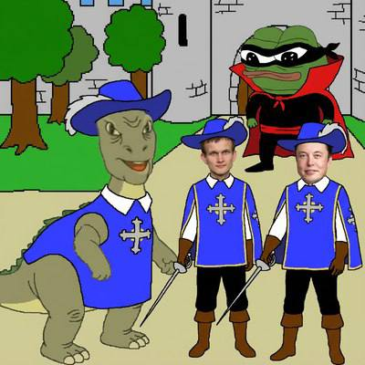 Painting from past centuries:

"The crusaders with $Yee are going to flip Pepe" 🦖