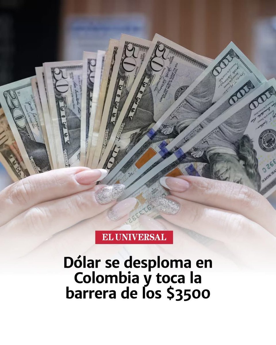 CelsoTeteC's tweet image. Dólar tocando los $3.500. El peso colombiano, la moneda más fuerte del continente. #CulpaDePetro.