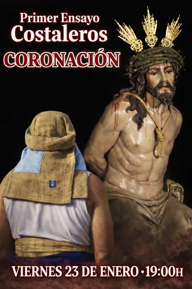CristoCoronado_'s tweet photo. 📜•Hoy, primer ensayo de la cuadrilla de costaleros de nuestro sagrado titular, el Santísimo Cristo Ultrajado en su Coronación de Espinas. 

#CaminoHaciaUnHistóricoMartesSanto
#CoronaciónCampillos
#CampillosCofrade https://t.co/dHph6L3HHs