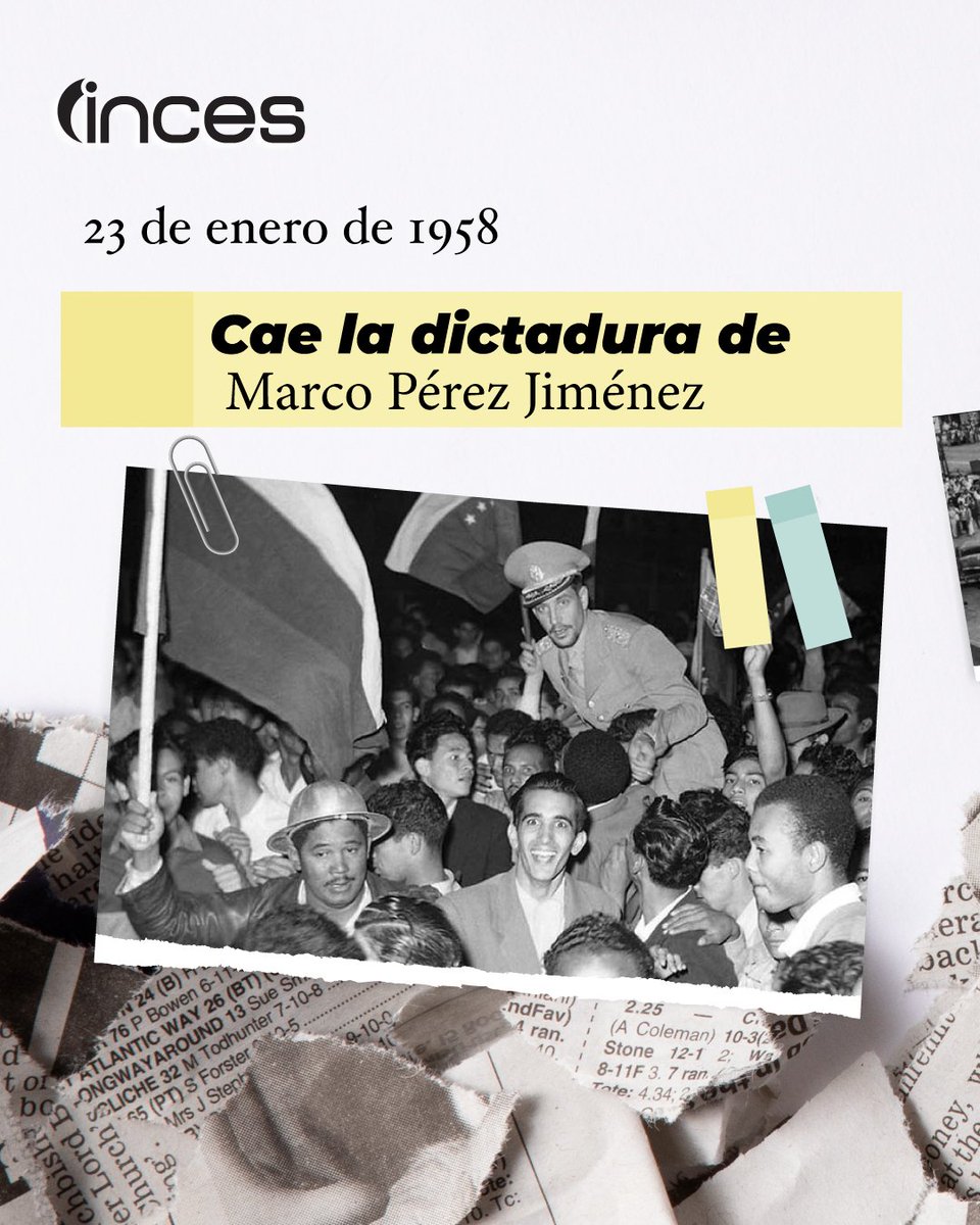 MeridaInces1's tweet image. El #23DeEnero de  1958, el pueblo venezolano alzó su voz contra la dictadura de Pérez Jiménez y marcó el inicio de la lucha por la democracia real que hoy defendemos
​¡La historia la seguimos escribiendo juntos con esfuerzo y lealtad! 🇻🇪💪

#aprendelatecnica 
​#FormarProduciendo