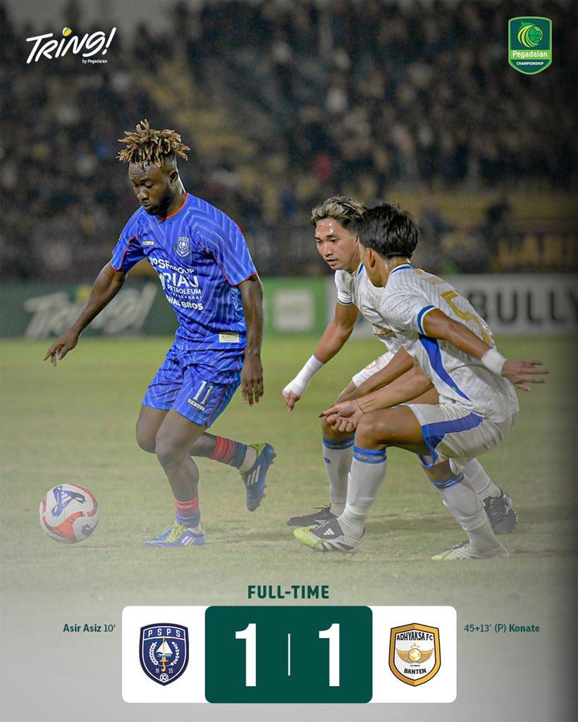 Liga2Match's tweet photo. Pertandingan tensi tinggi PSPS Pekanbaru kontra Adhyaksa Banten FC berakhir dengan skor imbang.
#Gameweek17 https://t.co/V504mh4fC0