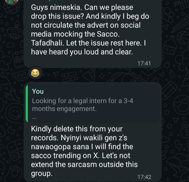 So SHERIA SACCO is more worried about trending on X than fair remuneration for employees.

Okay
