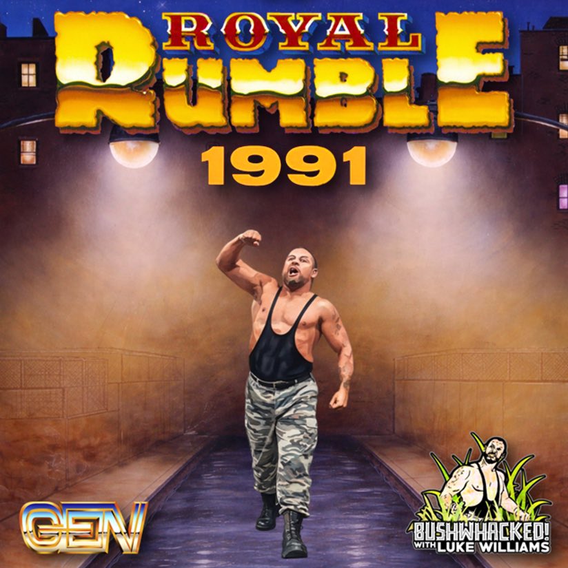 BushwhackerLuke's tweet photo. A new episode of #BUSHWHACKED is available now, mateys!

This week, it’s all about the 1991 #RoyalRumble and my 4-second appearance in the big match!

Only at https://t.co/OwrsXnJ7F1 https://t.co/u8YriuuFbc