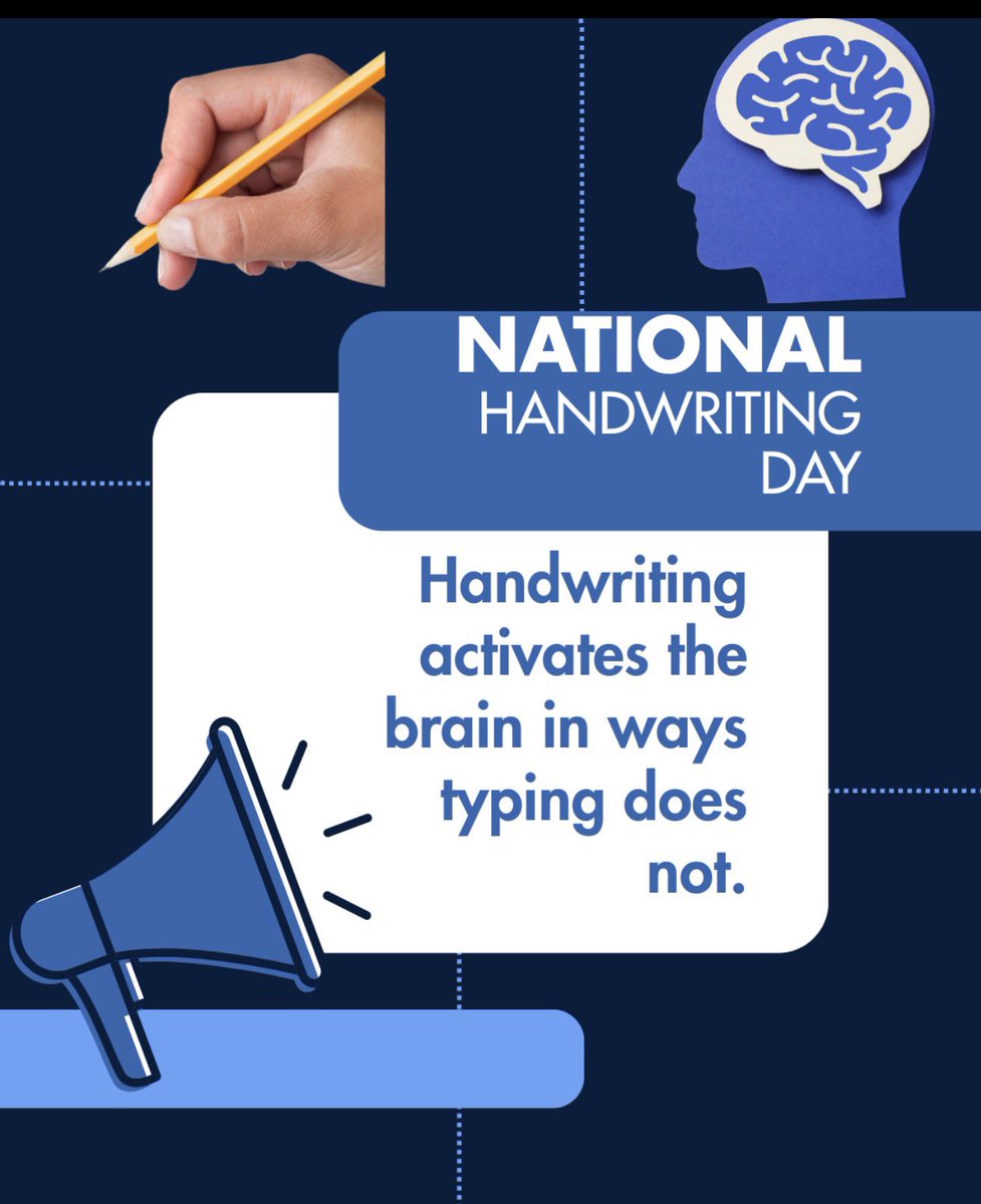 #NationalHandwritingDay - Do you believe that "Handwriting" should be taught in school?  Is cursive a dying art?
Question - Do you know why 1-23-26 is when it is celebrated? 
Hint ~ Declaration of Independence 🇺🇸