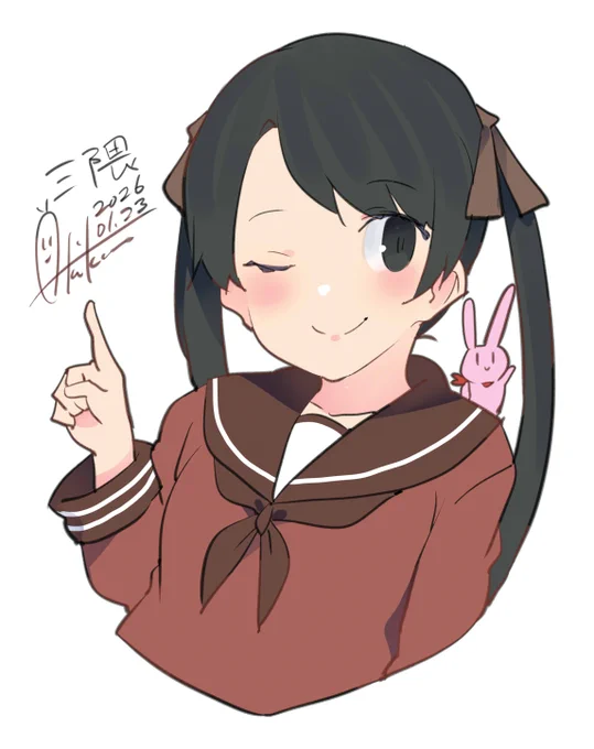 みくまっち! #艦これ #三隈 #艦これ版深夜の真剣お絵描き60分一本勝負 #艦これ版真剣お絵描き60分一本勝負_20260123