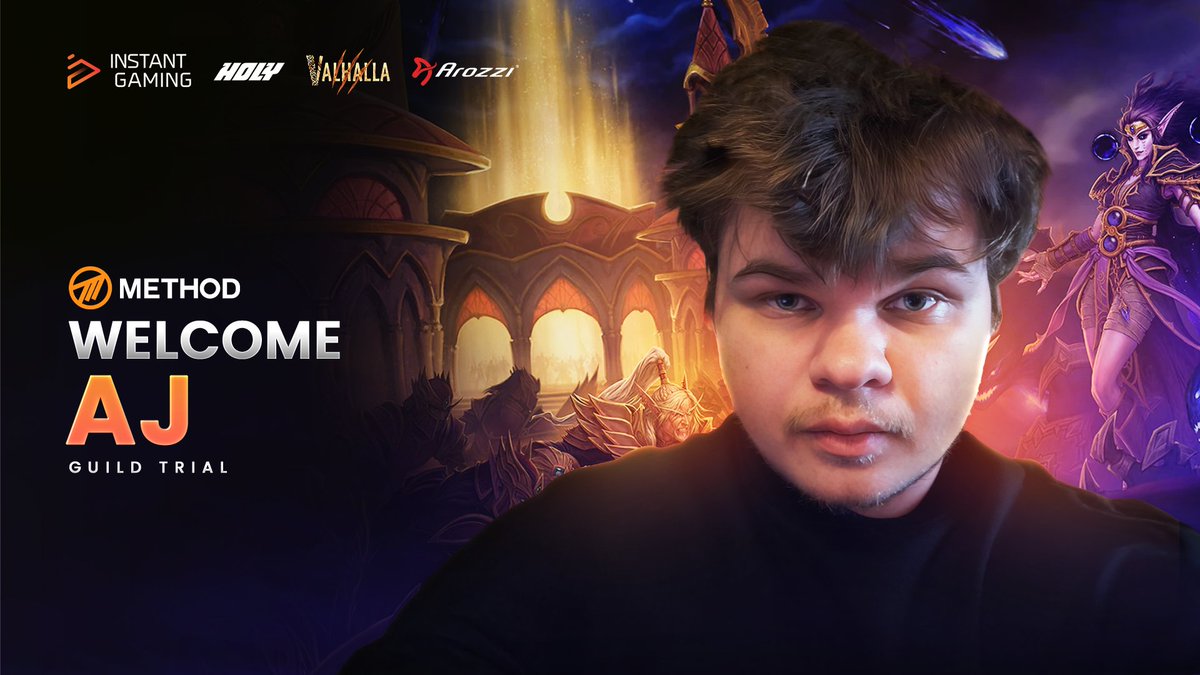 Method's tweet photo. Join us in welcoming @ajevoker_wow to the Guild! 🙌

AJ is an Evoker specialist, who has previously achieved World 28th after playing WoW for less than two years 🐲 https://t.co/5B4hBGqzgq