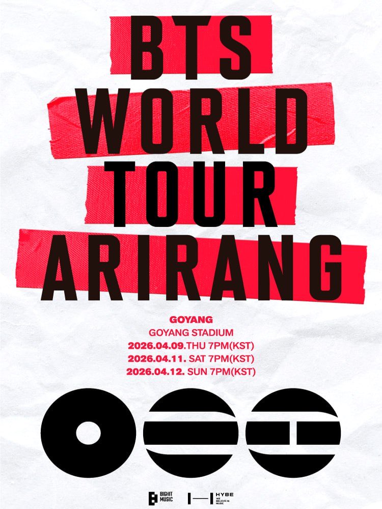 🎟BTS WORLD TOUR ‘ARIRANG’ IN GOYANG〉🎟
BTS 월드투어 고양 티켓판매 티켓양도
🎟 BTS 고양 콘서트 🎟
2026년 4월 9일(목) 7PM(KST)
 사첵 S-F3 1열 2연석
  2026년 4월 11일(토) 7PM(KST)
 사첵 E-F3 1열 3연석
  2026년 4월 12일(일) 7PM(KST)
  사첵 W-F4 1열 2연석
💕원가양도💕선입금X
