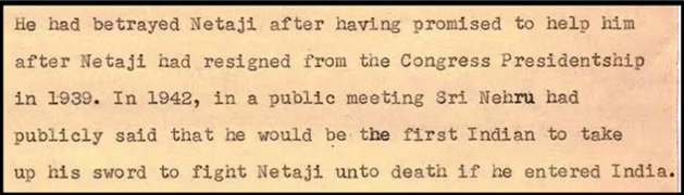 Nehru Supported the British Over Netaji Bose.

During the Second World War, when Netaji sought to turn a global conflict into an opportunity for India’s liberation, Nehru chose a different path.

In April 1942, Nehru publicly declared that if Subhas Chandra Bose and the INA