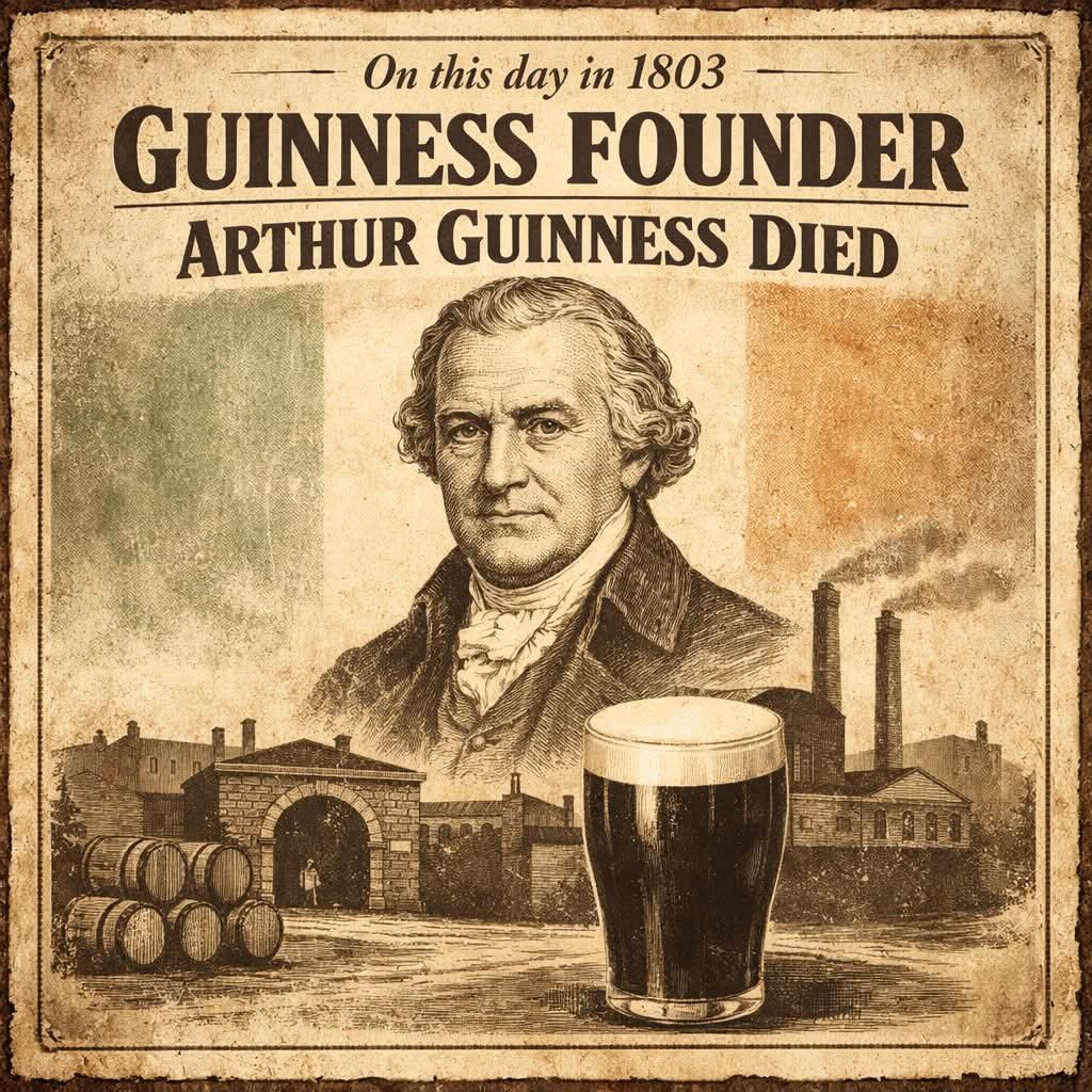 ThisIsIreland3's tweet image. Remembering the great Arthur Guinness 🇮🇪

On this day in 1803, a giant of Irish history passed away.
Arthur Guinness, founder of Guinness, died leaving behind a legacy that would travel far beyond St James’s Gate and into every corner of the world ☘️

#Guinness #Ireland #History