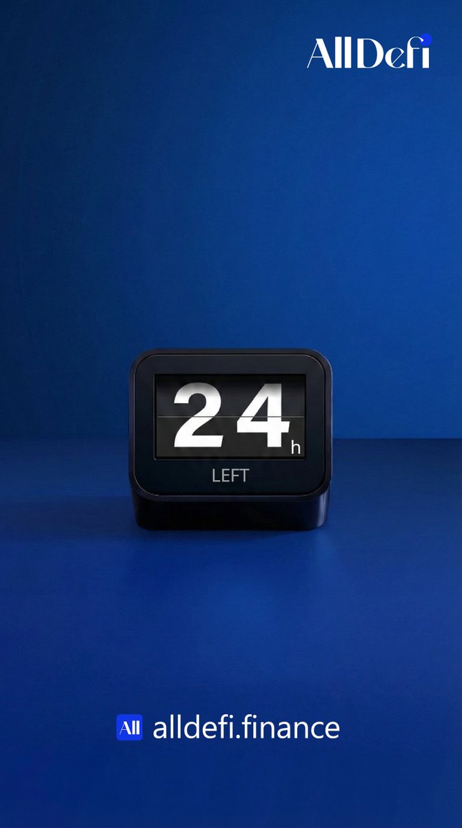 T-Minus 24 Hours. ⏳

The gates to alldefi.finance are about to open. Epoch 1 subscription kicks off immediately upon launch.

Get ready to secure your spot. This is just the beginning. 🚀