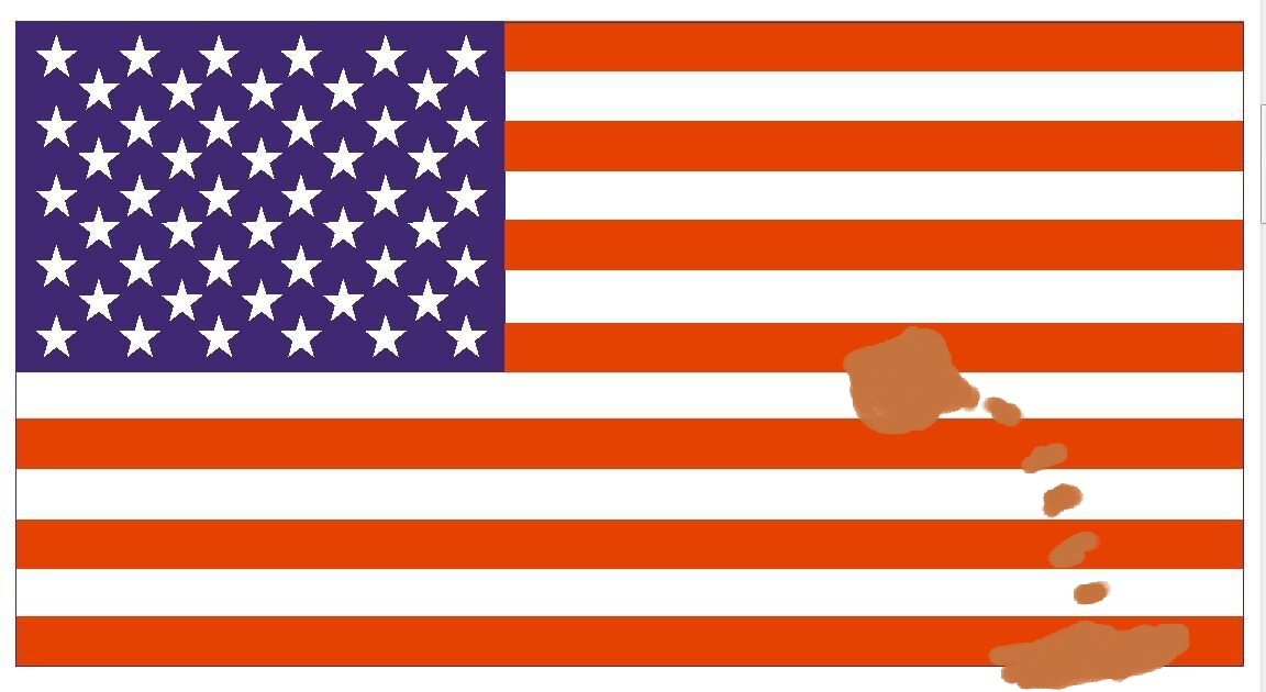 Donald J Trump. The shit stain on the stars and stripes that just won't wash out!
