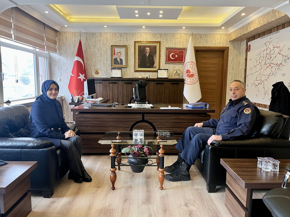 Bilecik İl Jandarma Komutanı Kıdemli Albay Ali VANLI, Kaymakamımız Sayın Feyza Nur KILIÇ’a iade-i ziyarette bulundu.