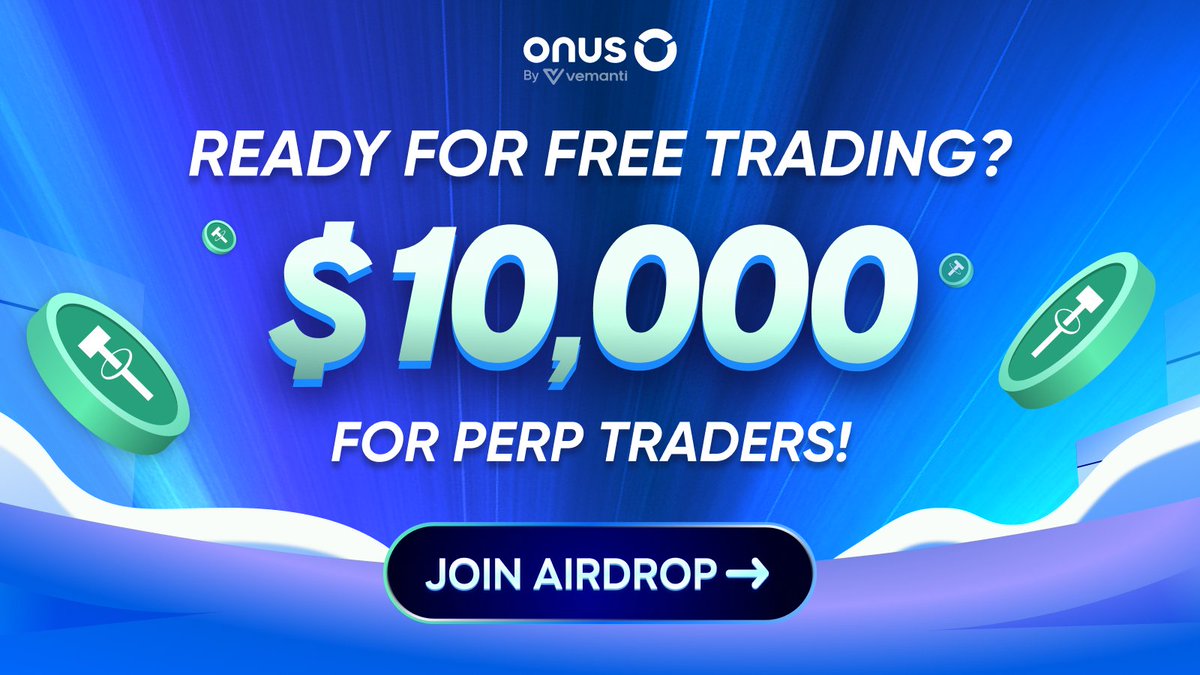 💡 Ready for free trading? $10,000 for perp traders

Ever wanted to make it from trading without using your funds? This is your perfect opportunity!

1️⃣ Open ONUS Exchange Bot: t.me/onus_tap_tap_t…
2️⃣ Complete the Airdrop Quests
3️⃣ Like and repost this tweet

We're picking