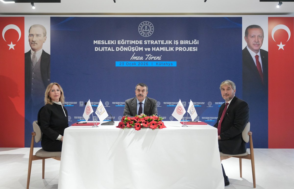 ‼️Meslek lisesi memleket meselesidir.

Alın terini ahlak bilen, ilmiyle üreten, irfanıyla inşa eden gençler, müreffeh yarınların hem sebebi hem de sahibi olacaktır.

📍Mesleki Eğitimde Stratejik İş Birliği, Dijital Dönüşüm ve Hamilik Protokolü İmza Töreni