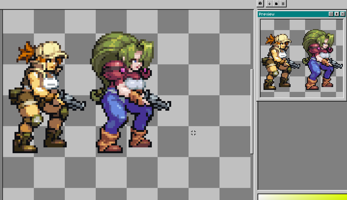 Making resprite of this animation 
Michelle from Hard Edge game 🔫
#pixelart