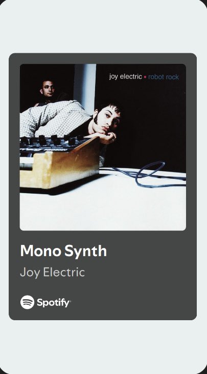 #JforJanuary

Day 23

Joy

“Mono Synth” - Joy Electric 
#WithMy

🎶 I’ll make your dreams come true 🎶

youtu.be/2xGiOdq6cBM?si…