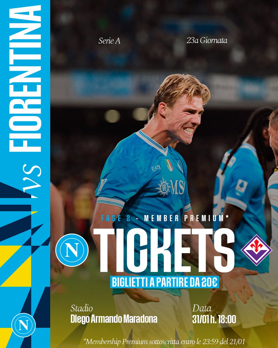 Image for the Tweet beginning: 💙 Napoli vs Fiorentina
2️⃣ Al