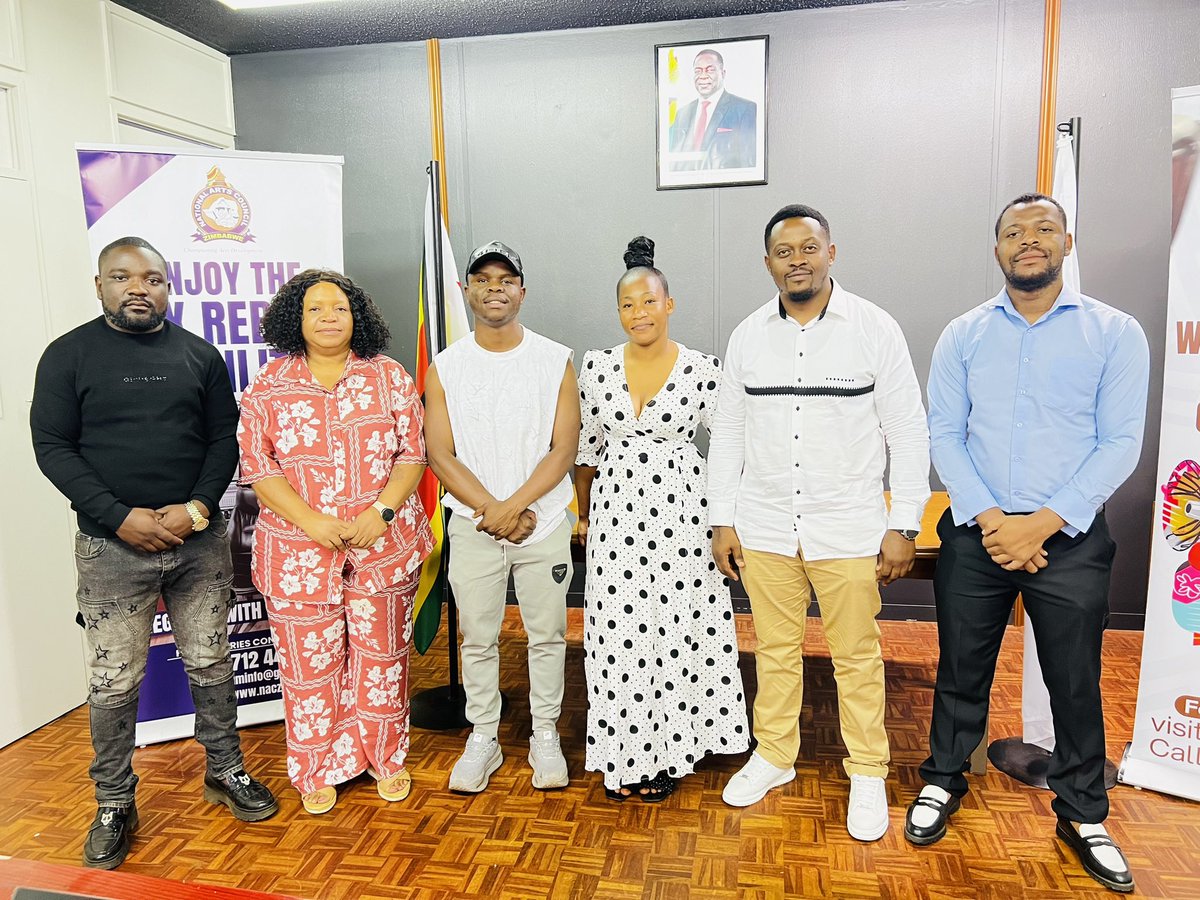 naczzim's tweet image. The Content Creators Association of Zimbabwe (CCAZ) paid a courtesy visit to the National Arts Council of Zimbabwe (NACZ) today. This important engagement precedes the delegation's trip to Nigeria this Monday. 🇿🇼🤝🇳🇬 #CCAZ #NACZ