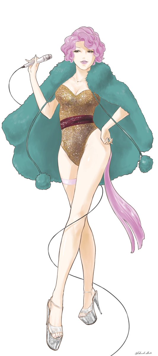 FNSのビジュ大爆発林檎さんを描きました フリフリ楽しかったです