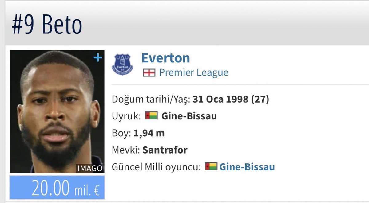 Sadece izleyenler yorumlasın görüp hemen çöp diyenler değil.

Boyu 1.94 - 27 Yaşında tam golcü forvet tipi var bence inanılmaz iyi bir takviye olur ALALIM!