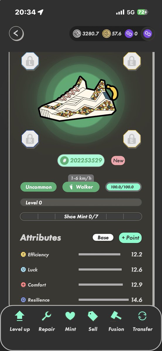 sunjap's tweet image. #STEPN 

P国ナイスミント！！
黄色ソケット２つ〜🔥