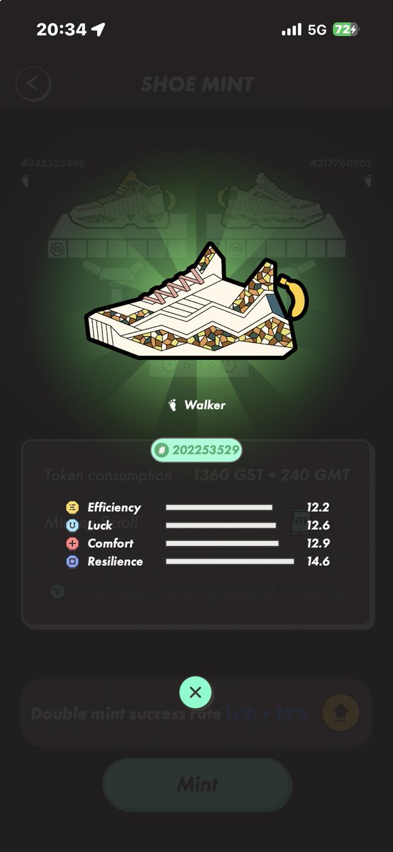 sunjap's tweet image. #STEPN 

P国ナイスミント！！
黄色ソケット２つ〜🔥