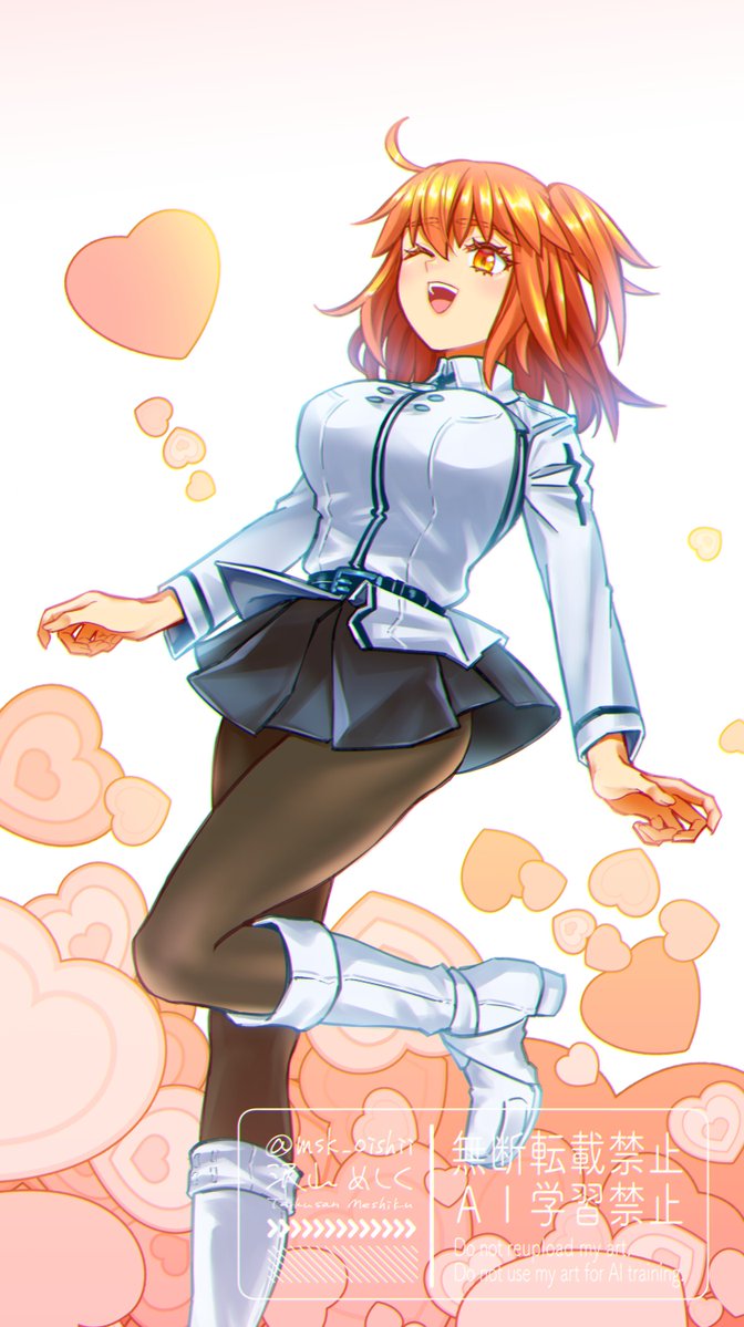 msk_oishii's tweet image. ぐだ子 ／ 新しい制服♡
全身バージョンはポイピクに置いておきました