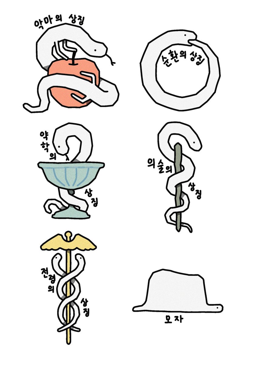 다양한 이야기 속의 뱀 그려보았다